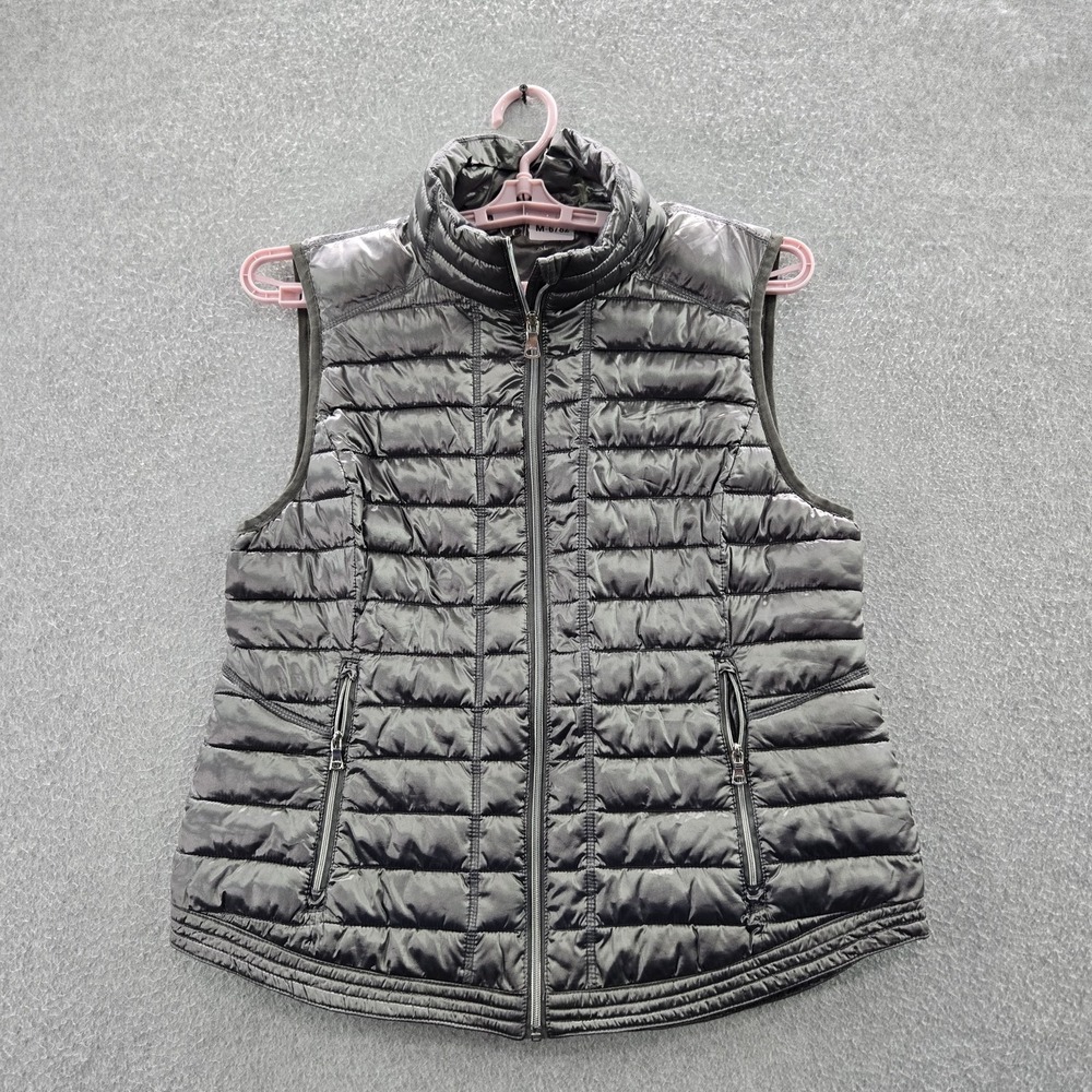 Calvin Klein Vest XL Gray  Nylon Polyester Puffer Zipper Sleeveless